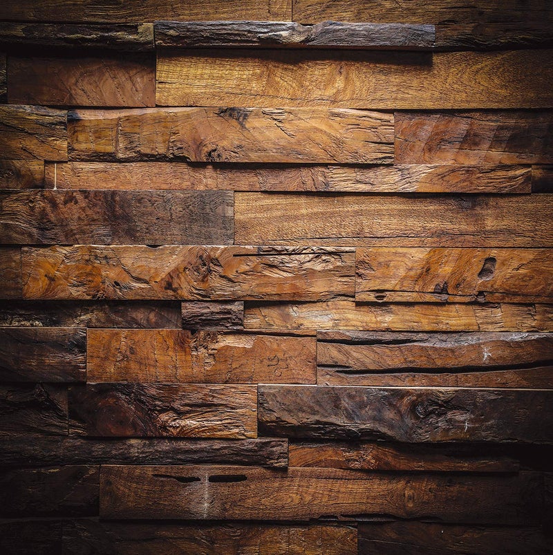 CYLYH 10x10ft Brown Wood 3D Backdrops Brown Wood Backdrops for Picture Background Customized Vintage Vinyl Photo Background D104 - Image 1